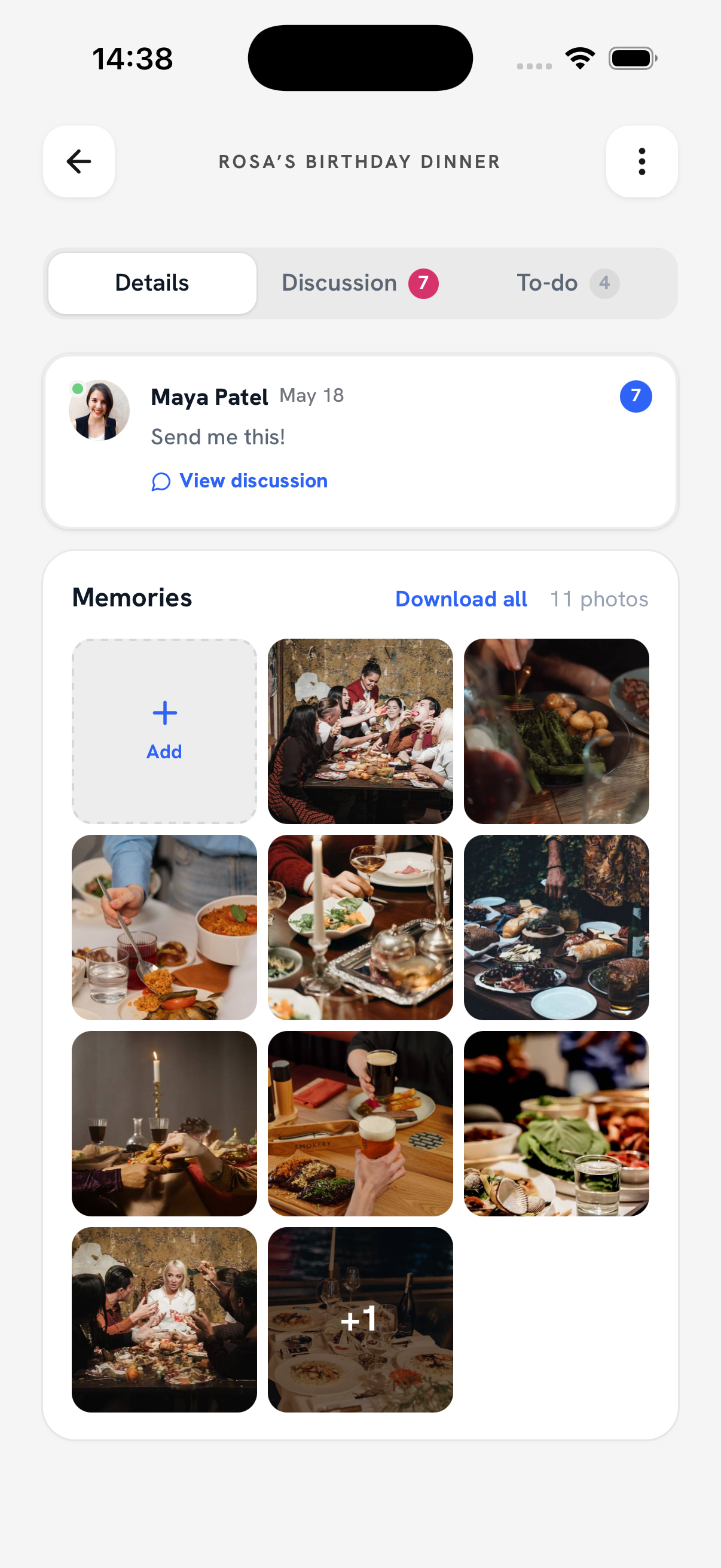 Shared photo memories